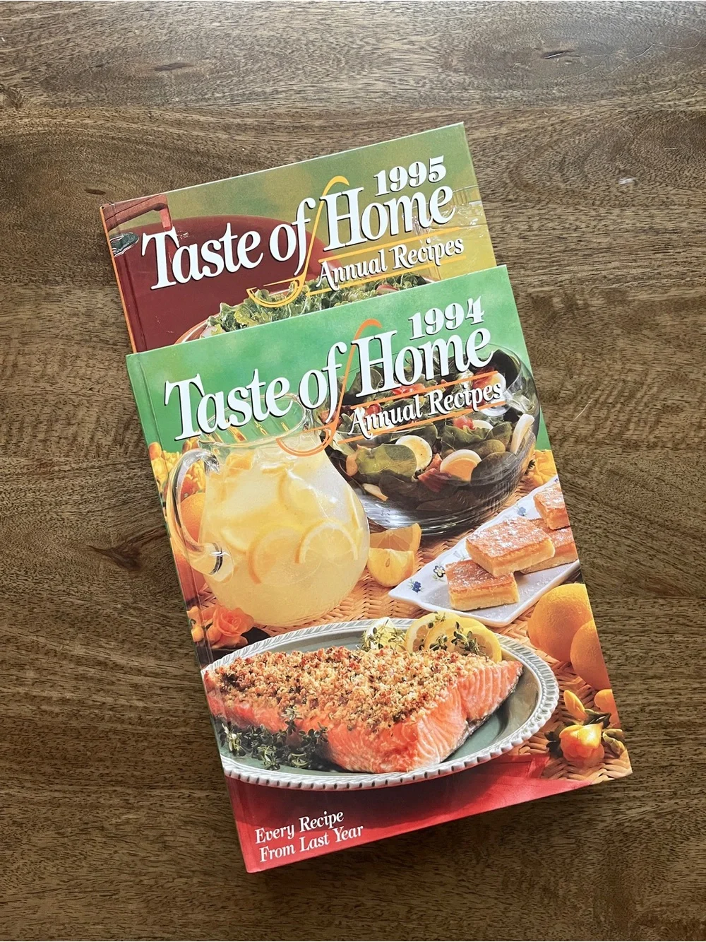 Vintage Rare 1994 & 1995 Taste of Home Annual Recipes Hardcover Cookbook Bundle